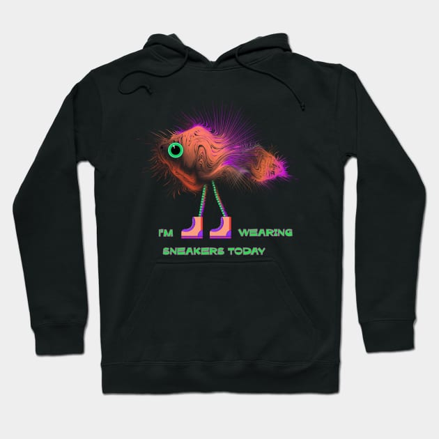 Powdery walking fish in sneakers Hoodie by Gerchek